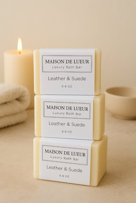 Leather & Suede Luxury Bath Bar